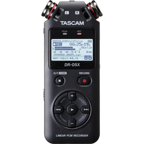 Gravador-de-Audio-Digital-Tascam-DR-05X-Estereo-de-Mao-com-Interface-de-Audio-USB