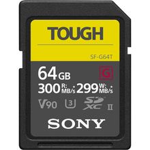 Cartão SDXC Sony 64GB SF-G Tough Serie G UHS-II V90 300 MB/s (SF-G64T/T1)