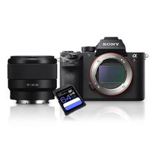 Kit Sony a7R II Mirrorless + Lente Sony 50mm Full Frame (SEL50F18F) + Cartão SDXC 64Gb