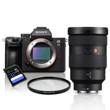 Kit Sony a7III Mirrorless + Lente Sony FE 24-70mm GM + Filtro UV 82mm + Cartão SDXC 32Gb de 95Mb/s