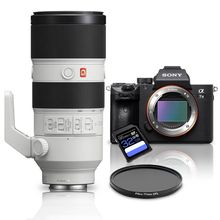 Kit Sony a7III Mirrorless + Lente Sony FE 70-200mm GM OSS + Filtro CPL 77mm + Cartão SDXC 32Gb de 95Mb/s