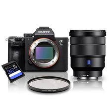 Kit Sony a7III Mirrorless + Lente Sony FE 16-35mm OSS T* + Filtro SkyLight 72mm + Cartão SDXC 32Gb de 95Mb/s