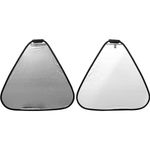 Rebatedor-Triangular-2-em-1-Branco-e-Prata-de-60cm-com-Alca