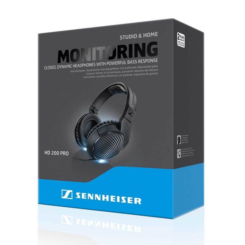 Fone-de-Ouvido-Studio-HeadPhone-Sennheiser-HD200-Pro-Monitoring-Studio