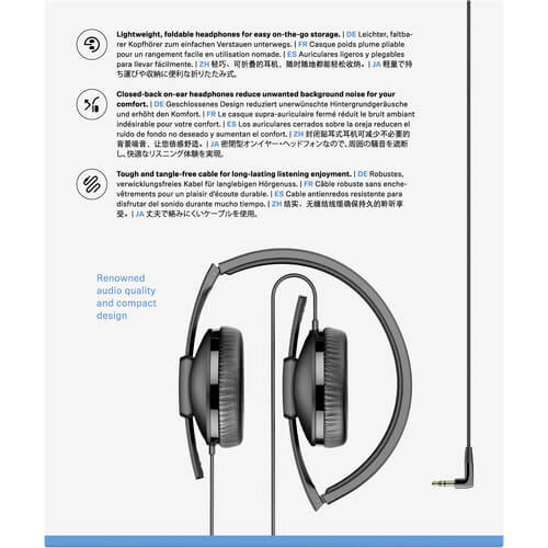 Fone-de-Ouvido-HeadPhone-Sennheise-Hd100-Over-Ear-Dobravel