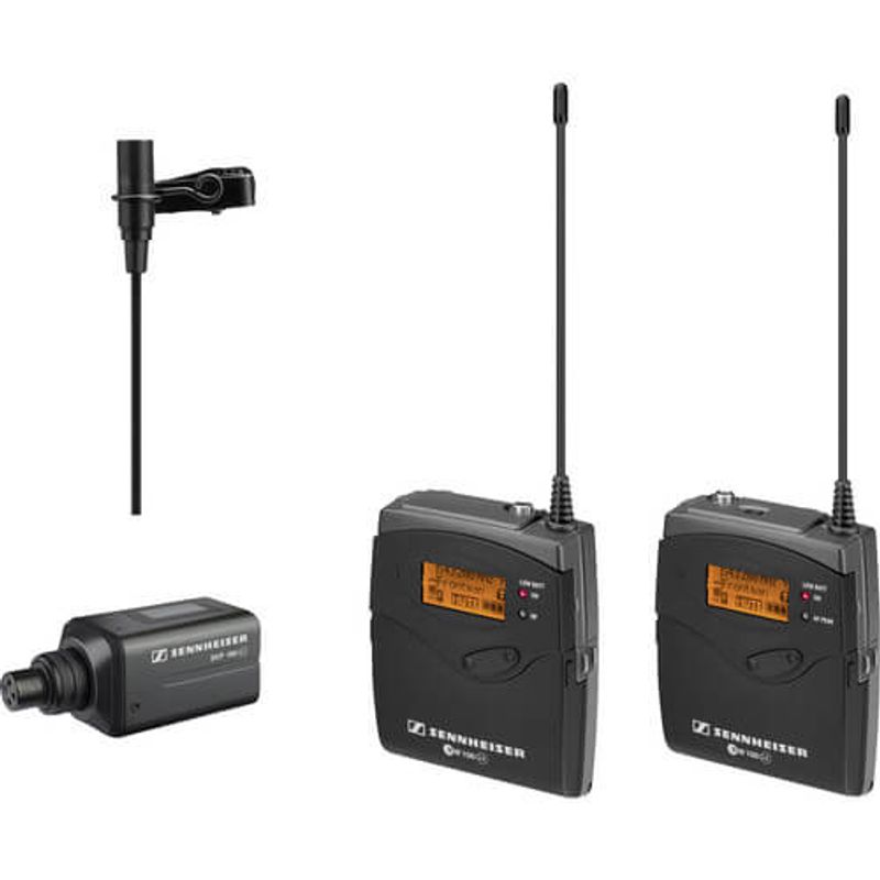 Kit-Combo-Microfone-Sem-Fio-Lapela-ME2-Sennheiser-EW-100-ENG-G3-G-Wireless-Conversor-XLR--G-566-608MHz-