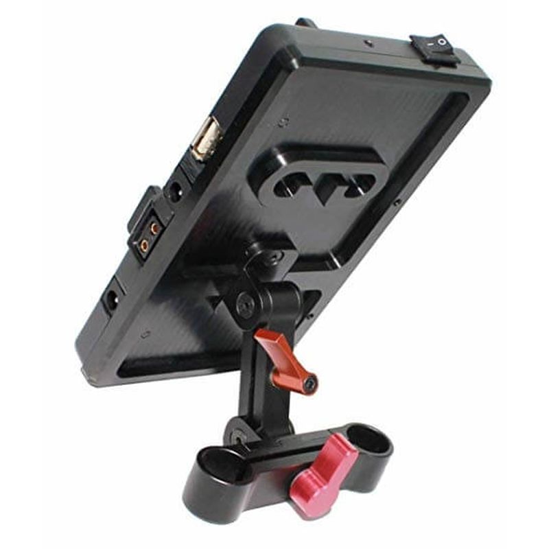 Placa-de-Montagem-Bateria-V-Mount-5D2-WF-VF4-com-Montagem-de-Haste-de-15mm