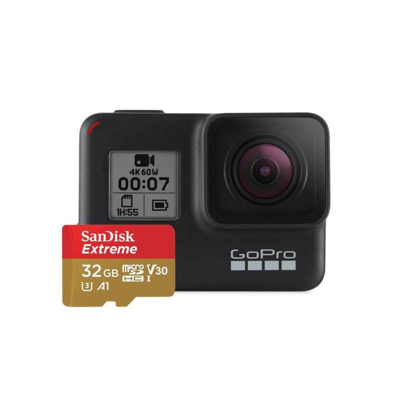 Kit-Camera-GoPro-HERO-7-Black-4K---Cartao-32Gb-Sandisk-Extreme