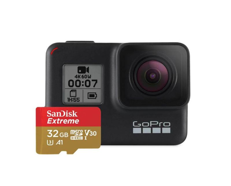 Kit-Camera-GoPro-HERO-7-Black-4K---Cartao-32Gb-Sandisk-Extreme