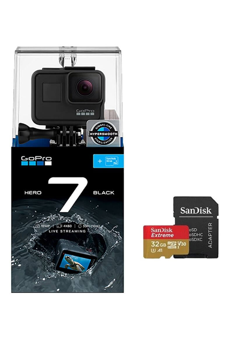 Kit-Camera-GoPro-HERO-7-Black-4K---Cartao-32Gb-Sandisk-Extreme