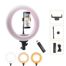 Iluminador de Led Circular 12.6" 40W Bi-Color Vídeo Ring Light 32cm (Controle IR e Fonte)