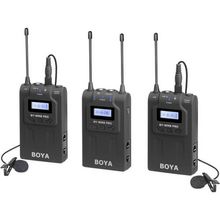 Sistema Microfone Lapela Sem Fio Boya BY-WM8 Pro-K2 Wireless de Dois Canais UHF