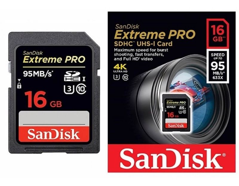 Cartao-SDHC-16Gb-SanDisk-Extreme-Pro-4K-UHS-I-Classe-10-de-95Mbs