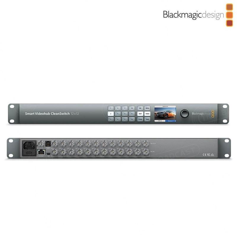 Hub-Switch-Video-Blackmagic-Design-Smart-VideoHub-CleanSwitch-12x12-6G-SDI