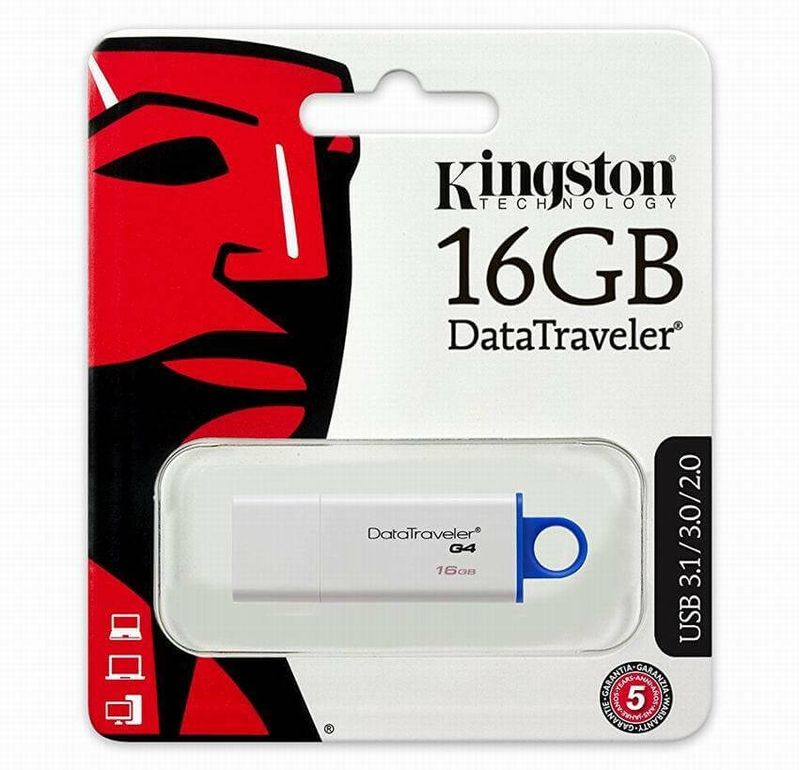 Pen-Drive-Kingston-DataTraveler-16GB-Usb-3.1-Gen1---Usb-3.0-G4--Azul-