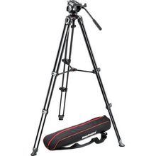 Tripé Manfrotto MVT502AM com Cabeça Hidráulica Fluido de Vídeo MVH500A com Bolsa (MVK500AM)