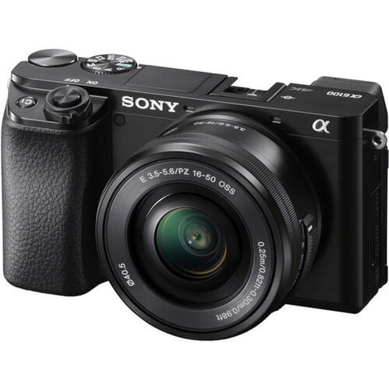 Camera-Sony-Alpha-A6100-com-Lente-16-50mm-Mirrorless-4K-de-24MP-com-Sensor-APS-C