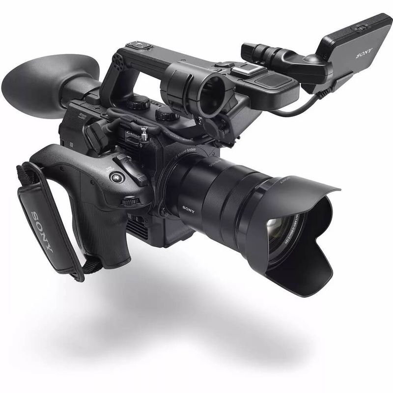 Filmadora-Sony-PXW-FS5-4K-XDCAM-Super-35mm-Streaming-com-Lente-Sony-18-105mm