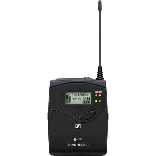 Sistema-Microfone-de-Lapela-Se-Fio-Sennheiser-EW-122P-G4-Wireless-para-Montagem-em-Camera