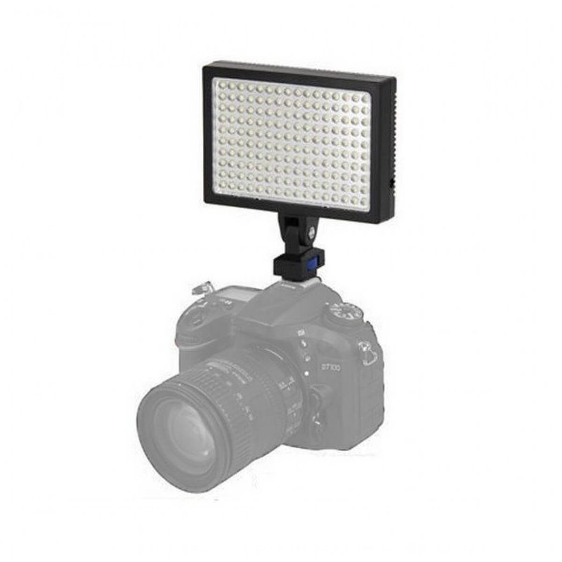 Iluminador-SunGun-160Leds-Video-Light-LED-1700-Profissional-com-Bateria-e-Carregador