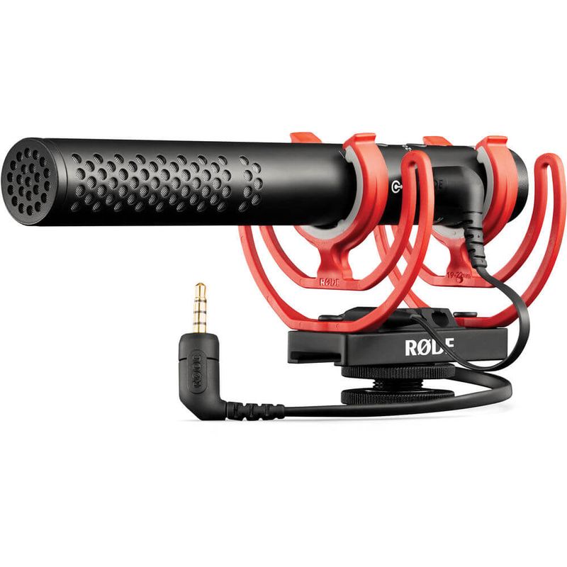 Microfone-Rode-VideoMic-NTG-Shotgun-Hibrido-Analogico---USB-com-Montagem-em-Camera