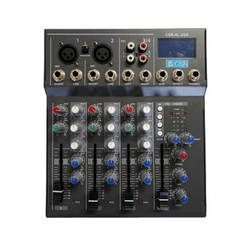 Mesa-de-Som-Analogica-4-Canais-CSR-4L-UBS--110V-