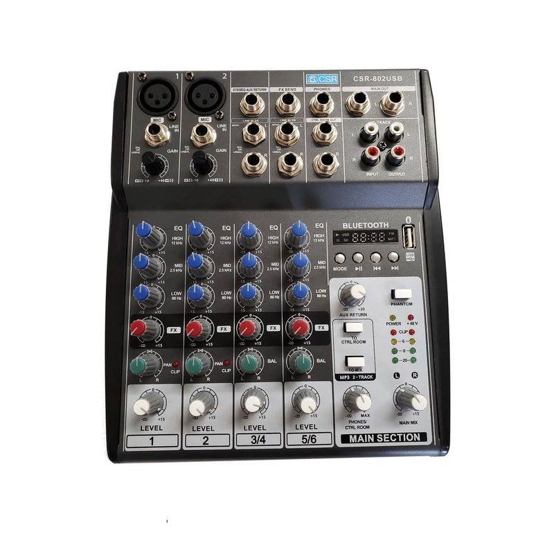 Mesa-de-Som-Analogica-6-Canais-USB-CSR-802--110V-