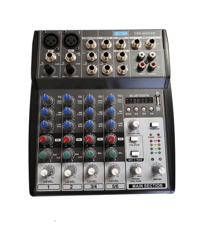 Mesa-de-Som-Analogica-6-Canais-USB-CSR-802--110V-