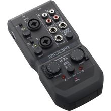 Interface de Áudio Portátil Zoom U-24 USB 2x4 24-Bit