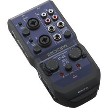 Interface de Áudio Portátil Zoom U-44 USB 4x4 24-Bit