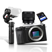 Kit Sony A6600 Mirrorless 4K + Sony FE 50mm + Gimbal Zhiyun Crane-M2 e Cartão SDXC 64Gb