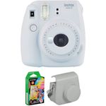 Kit-Camera-Instantanea-Fujifilm-Instax-Mini-9-Branco-Gelo-com-Bolsa-e-Filme