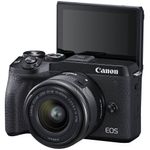 Camera-Canon-EOS-M6-MarkII-Mirrorless-com-Lente-15-45mm-e-Visor-EVF-DC2--Preta-