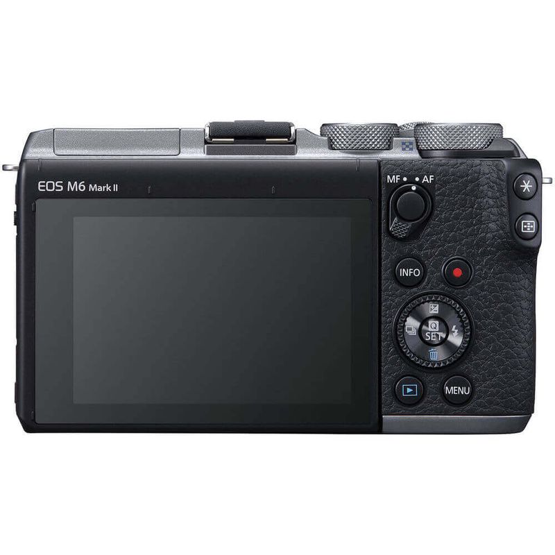 Camera-Canon-EOS-M6-MarkII-Mirrorless-com-Lente-15-45mm-e-Visor-EVF-DC2--Prata-