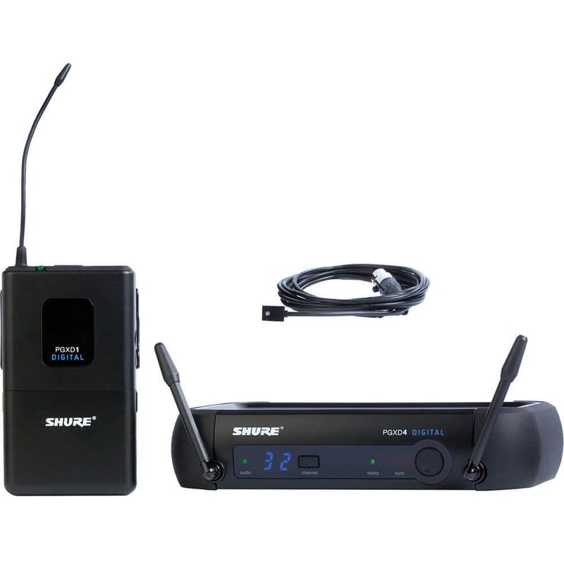 Sistema-Wireless-Microfone-Lapela-Shure-PGXD14-93-X8B-Omni-Digital-Sem-Fio