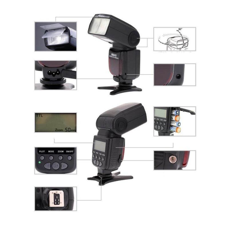 Flash-Speedlite-Meike-MK-950II-TTL-Slave-Wireless-para-Cameras-Canon