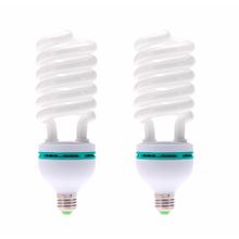 2 x Lâmpadas Fluorescente 135W x 220Volts E27 5500K Daylight Luz Fria Contínua para Estúdio