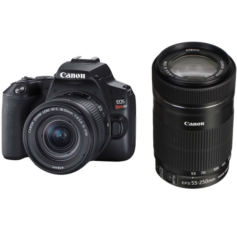 Kit-Premium-Canon-EOS-Rebel-SL3-4K---Lentes-18-55mm-e-55-250mm-IS-STM