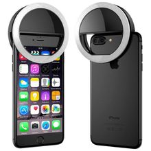 Iluminador Circular LED Celular/SmartPhone Selfie Ring Light (Preto)