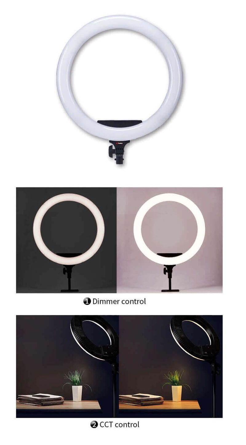 Iluminador-Circular-Led-Ring-Light-Tolifo-19--Bi-Color-60W-Profissional--Fonte-Bivolt-