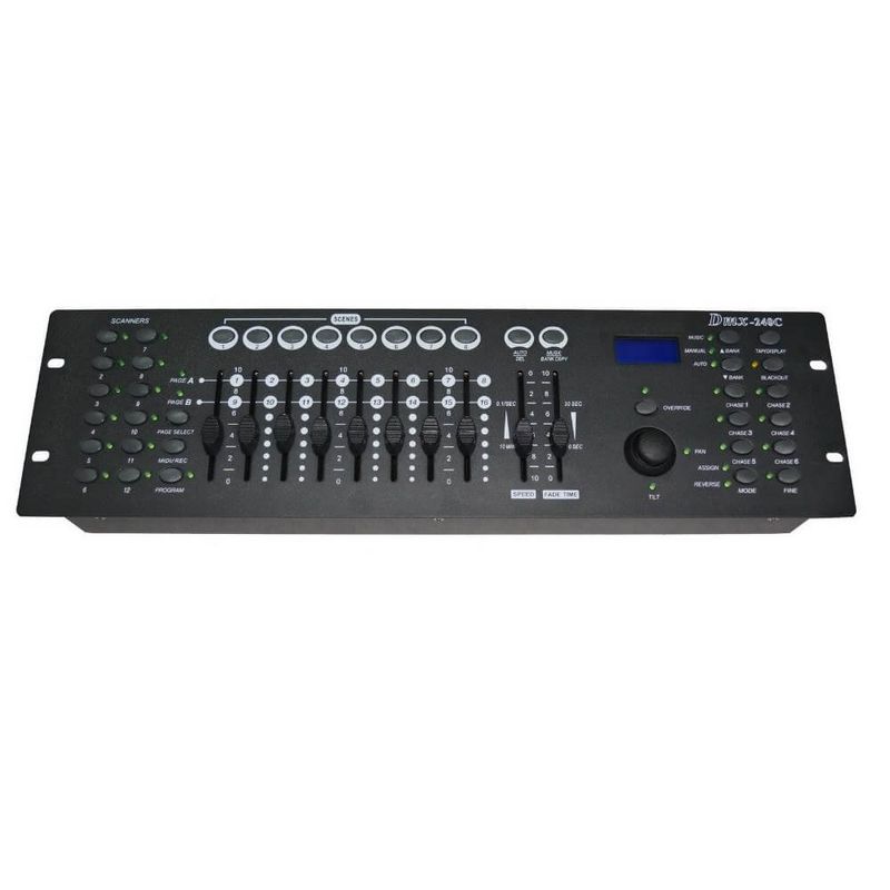 Mesa-Controladora-Iluminacao-DJ-DMX-192-II-com-Joystick-192-Canais-DMX