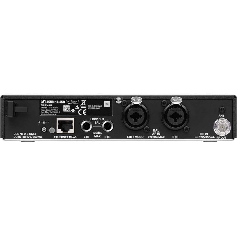 Sistema-de-Monitoramento-Sem-Fio-Duplo-Sennheiser-EW-IEM-G4-TWIN-A1-Wireless-com-2-Fone-IE-4--A1--470-a-516MHz-