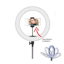 Iluminador Led Circular 14" 60W Ring Light 35cm com Controle e Fonte Bivolt