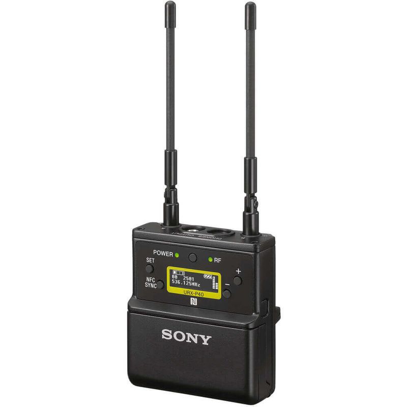 Sistema-Wireless-Sony-UWP-D26-de-Microfone-de-Lapela-Sem-Fio-2-Transmissores-e-Montagem-em-Camera