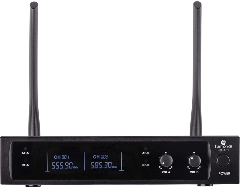 Sistema-Sem-Fio-Duplo-Microfone-Mao-Harmonics-HSF-102-Wireless-UHF