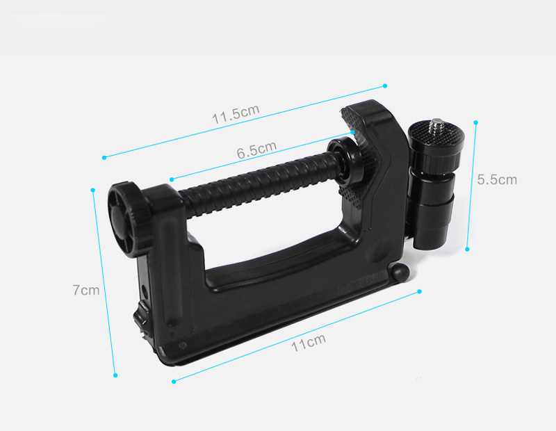 Suporte-Bracadeira-C-Clamp-e-Mini-Tripe-com-Cabeca-Ball-para-Cameras