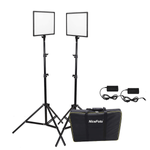 Kit Iluminação Led Super Slim NiceFoto SL307 50W de 3200-6500K para Estúdio Fotográfico (Tripés e Fonte AC Bivolt)