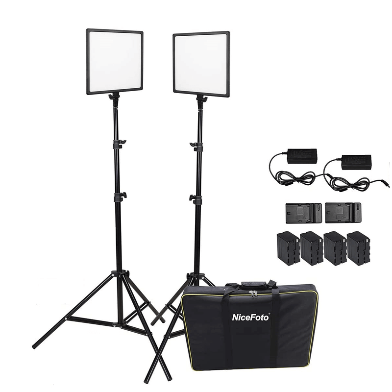 Kit-Iluminacao-Led-Super-Slim-NiceFoto-SL307-50W-de-3200-6500K-para-Estudio-Fotografico--Tripes-Baterias-e-Fonte-AC-Bivolt-