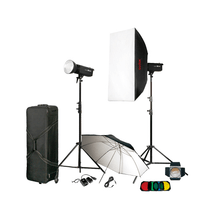 Kit para Estúdio Fotográfico com 2 Flashes de 600Ws e SoftBox (110V)