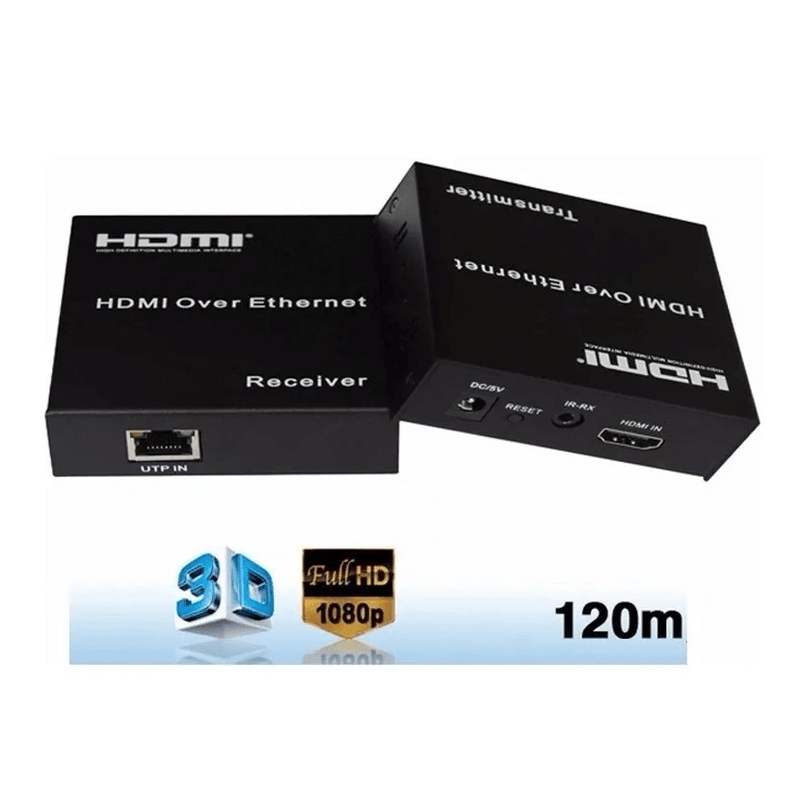 Extensor-HDMI-120Metros-Rj45-Rede-Cat5-Cat6-Full-HD-1080P--Bivolt-